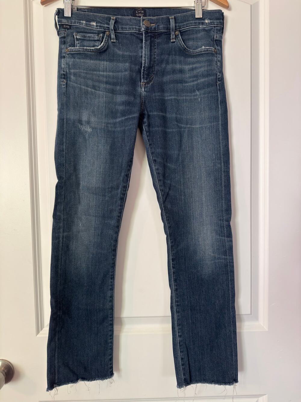 Citizens of Humanity Agnes Long Mid Rise Slim Straight Jeans Blue -28